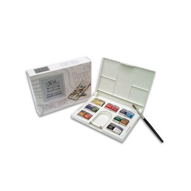 Fine art shop - \nGodet Winsor & Newton 1/2 watercolors artist case, plastic case 14 pcs. | totenart.com