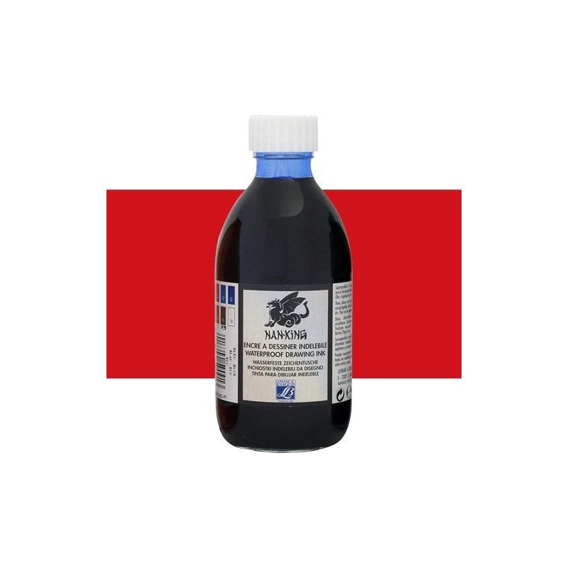 Chinese Drawing Ink Vermilion Lefranc, 250 ml.