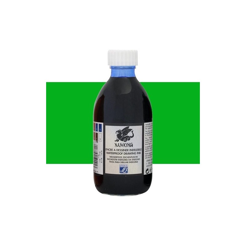Chinese Drawing Ink Green Lefranc, 250 ml.