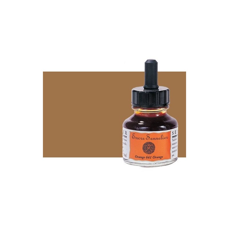 Fine art shop - Drawing ink Walnut Stain 453, 30 ml., with dropper, Sennelier  | totenart.com 