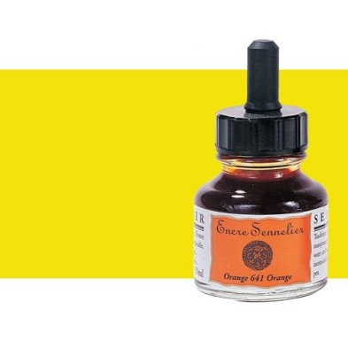 Fine art shop - Drawing ink bright yellow 521, 30 ml. with dropper Sennelier  | totenart.com 