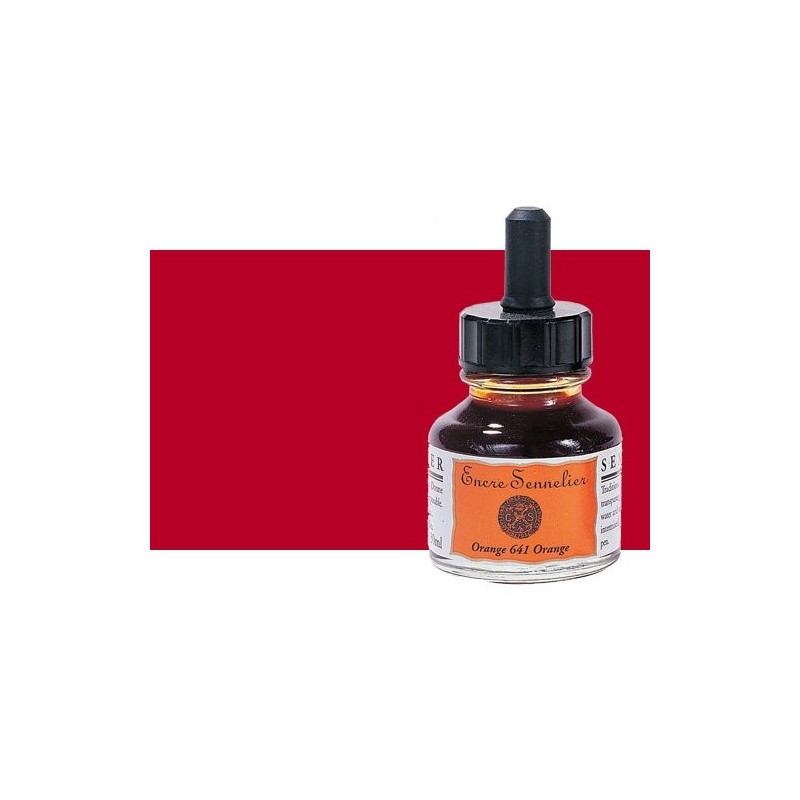 Fine art shop - Drawing ink Scarlet 681, 30 ml. with dropper Sennelier  | totenart.com 