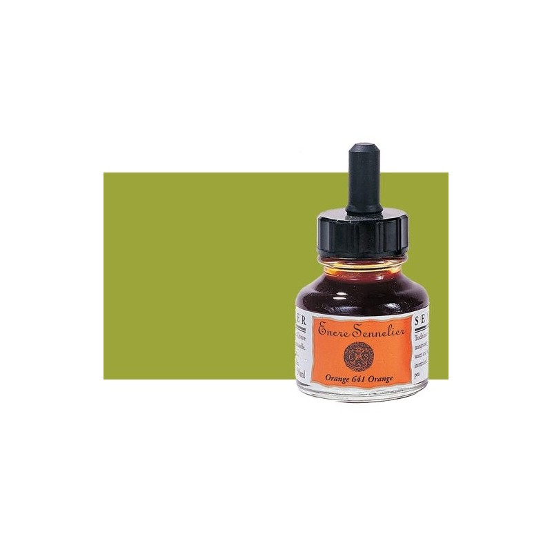 Fine art shop - Drawing ink Olive 813, 30 ml. with dropper Sennelier  | totenart.com 