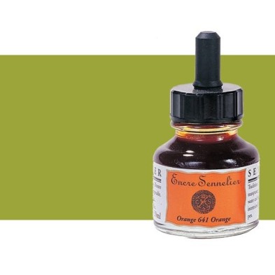 Fine art shop - Drawing ink Olive 813, 30 ml. with dropper Sennelier  | totenart.com 