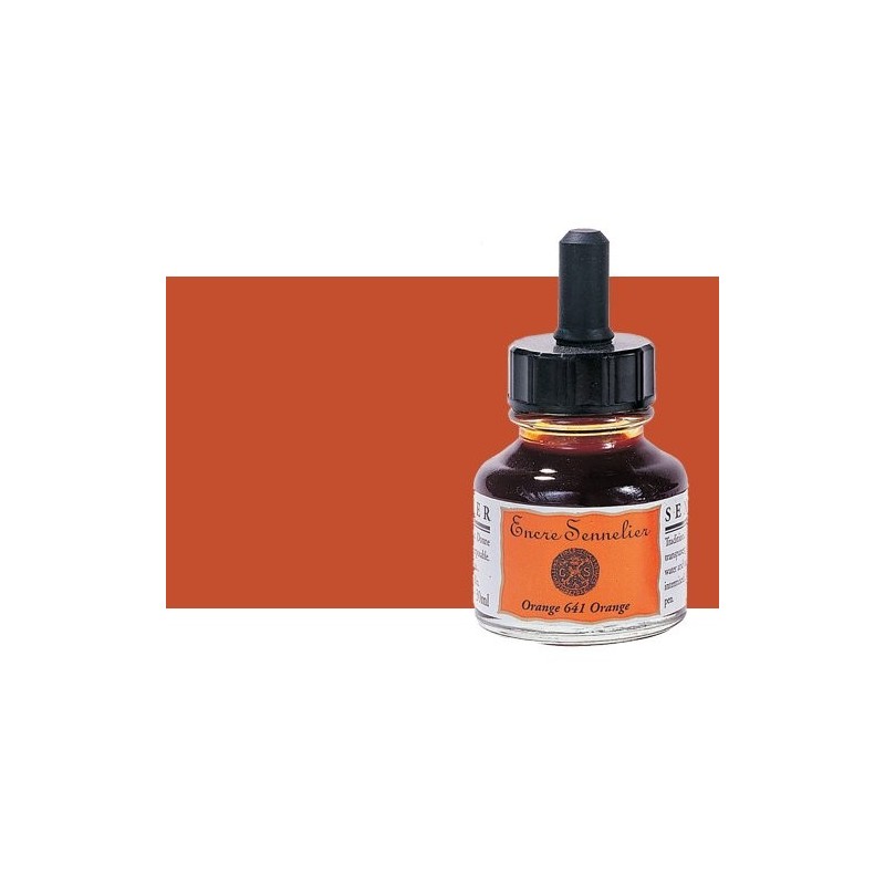 Fine art shop - Drawing ink Burnt siena 211, 30 ml. with dropper Sennelier  | totenart.com 