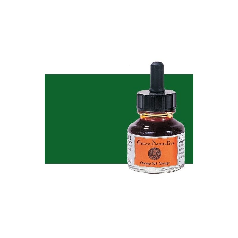 Fine art shop - Drawing ink Dark green 803, 30 ml. with dropper Sennelier  | totenart.com 