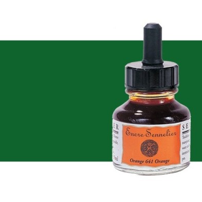 Fine art shop - Drawing ink Dark green 803, 30 ml. with dropper Sennelier  | totenart.com 