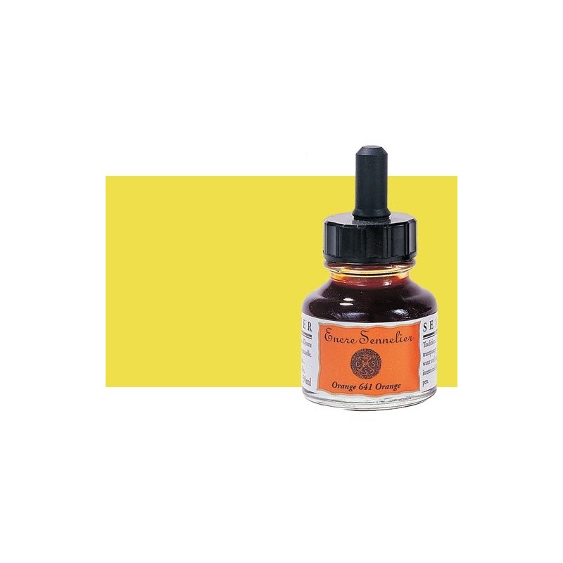 Fine art shop - Drawing ink Yellow green 871, 30 ml. with dropper Sennelier  | totenart.com 