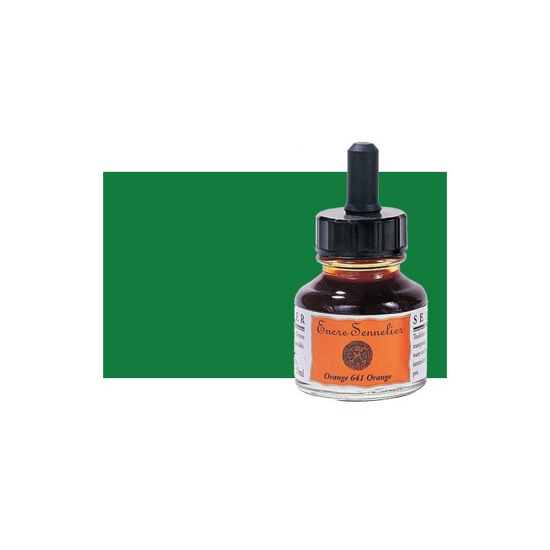 Fine art shop - Drawing ink Spring green 873, 30 ml. with dropper Sennelier  | totenart.com 