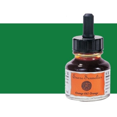 Fine art shop - Drawing ink Spring green 873, 30 ml. with dropper Sennelier  | totenart.com 