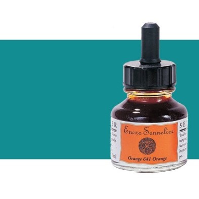 Fine art shop - Drawing ink Turquoisee 341, 30 ml. with dropper Sennelier  | totenart.com 