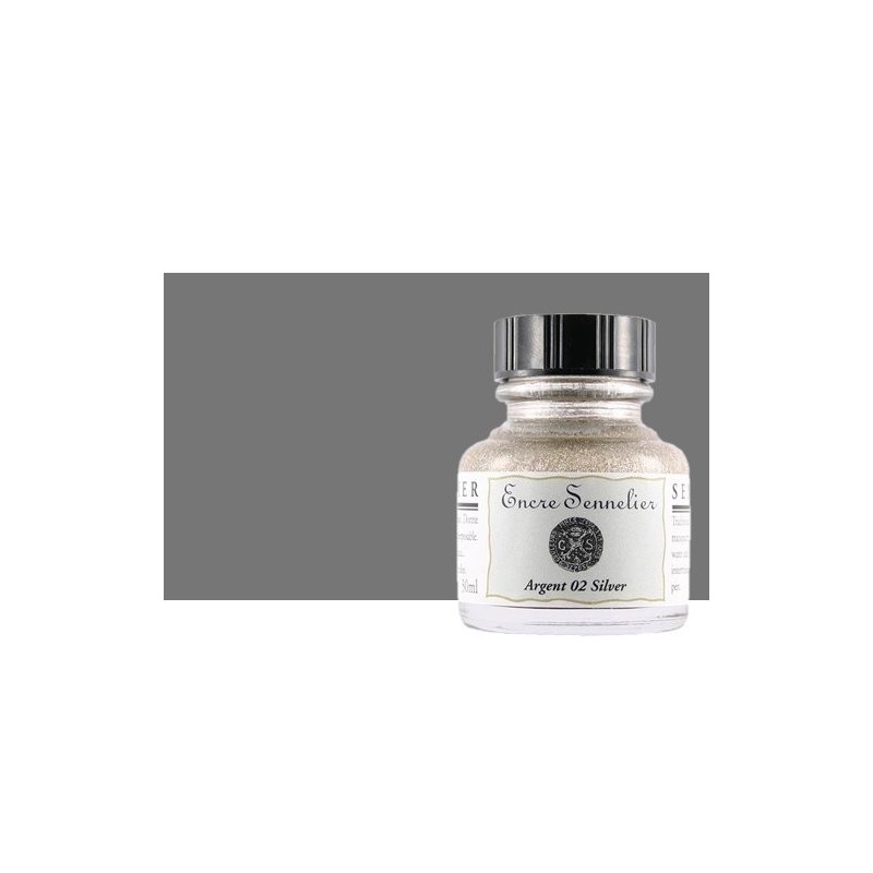 Fine art shop - Drawing ink Silver 02, 30 ml. Sennelier  | totenart.com 