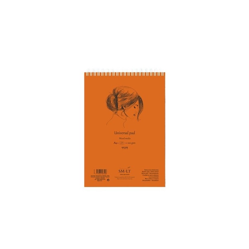  Fine art shop - Drawing pad Universal Mixed Techniques, 40 sheets, A4, SM.LT | totenart.com