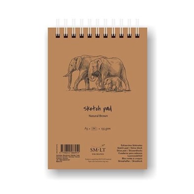  Fine art shop - Havana Kraft Paper Sketch Block, 80 sheets, 135 gr., A5, SM.LT | totenart.com