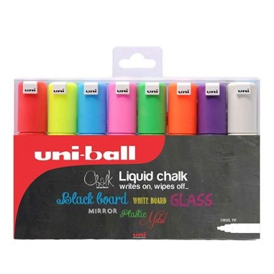 Fine art shop - Marker Case 8 colors Liquid Chalk, 8.0 mm, Uni-Ball | totenart.com