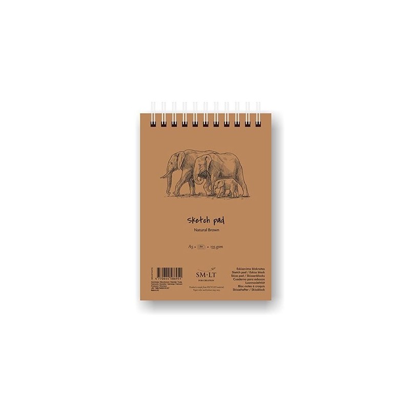  Fine art shop - Havana Kraft Paper Sketch Block, 80 sheets, 135 gr., A4, SM.LT | totenart.com