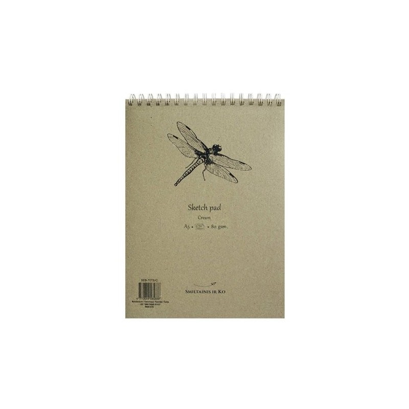  Fine art shop - Pad with spiral, 70 sheets, 80 gr., 21x15 cm., SM.LT | totenart.com