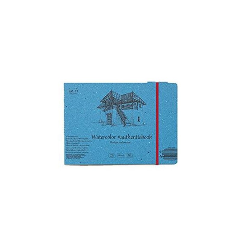  Fine art shop - Watercolor block with bands, 12 sheets, 280 gr., 245x176 mm., SM.LT | totenart.com