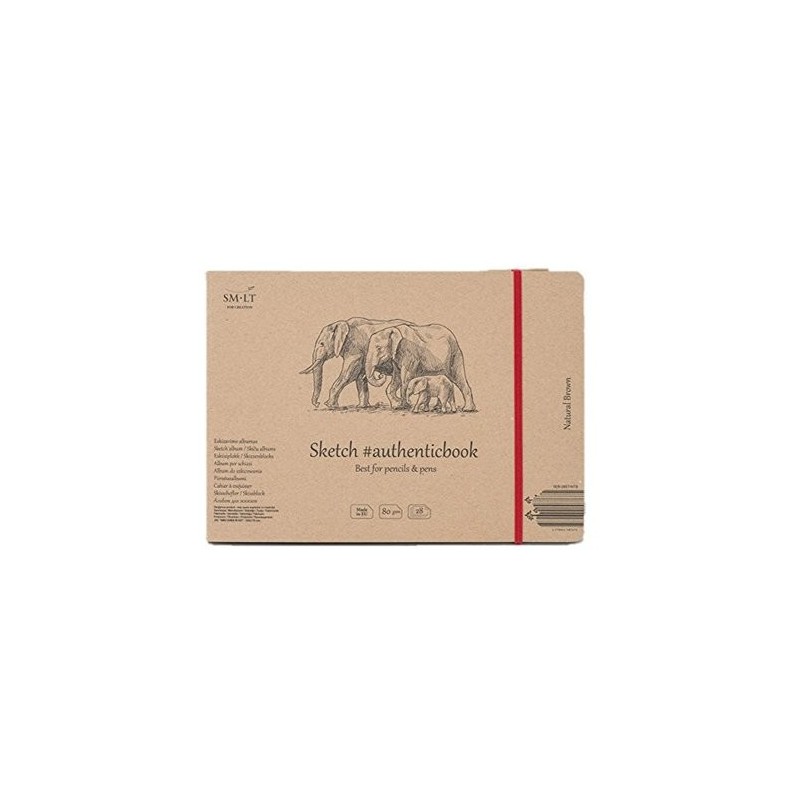  Fine art shop - Pad with band, Havana Kraft Paper Sketch, 28 sheets, 80 gr., 245x176 mm., SM.LT | totenart.com