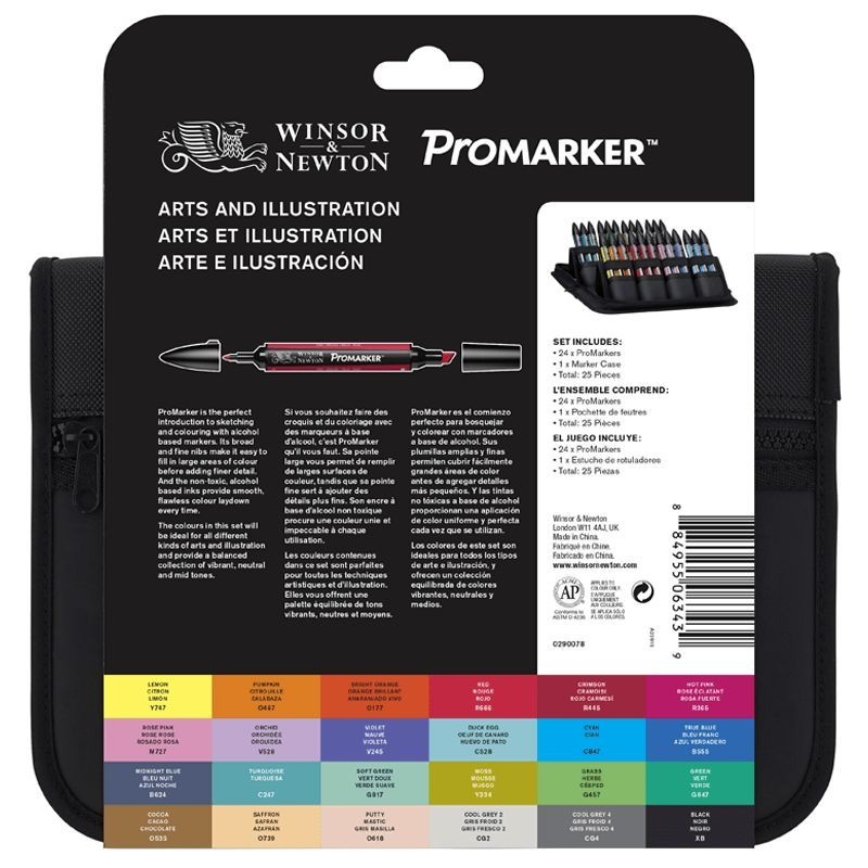 \nFine art shop - Marker Promarker Winsor & Newton, set 24 units Arts and Illustration | totenart.com
