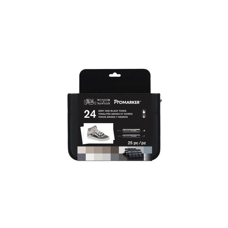 \nFine art shop - Marker Promarker Winsor & Newton, set 24 units Grey and Black Tones | totenart.com