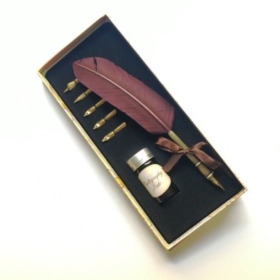 Box set with pen, ink and 5 pens