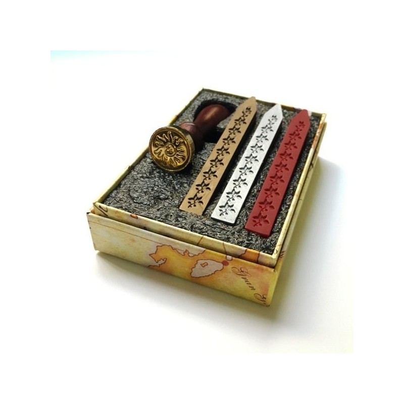 Material Bellas Artes - Dibujo - Set Caligraphy 3 Wax Sticks of colors and Sun Seal | totenart.com