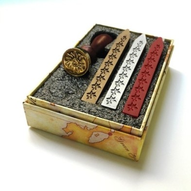 Material Bellas Artes - Dibujo - Set Caligraphy 3 Wax Sticks of colors and Sun Seal | totenart.com