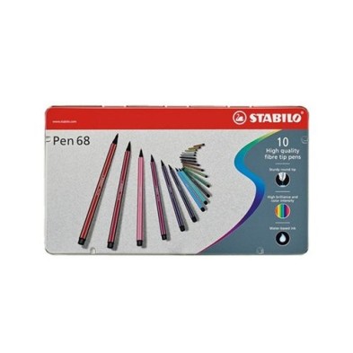  Fine art shop - STABILO Pen 68 metal box 10 high quality fibre tip pen | totenart.com
