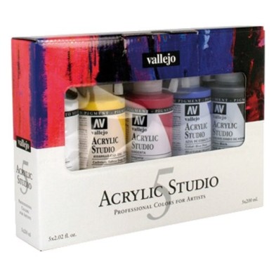 Fine art shop - Set Acrílico Studio Vallejo 5 colors (200 ml) | totenart.com
