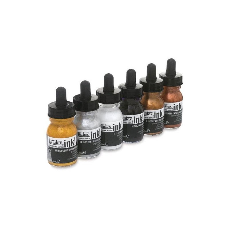 Fine art shop - Set Acrylic Inks Liquitex, 6 Metallic colors, 30 ml. | totenart.com