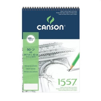  Fine art shop - 1557 Canson (Spiral binder Pad), 50 s., 120 gr., 29.7x42 cm. | totenart.com
