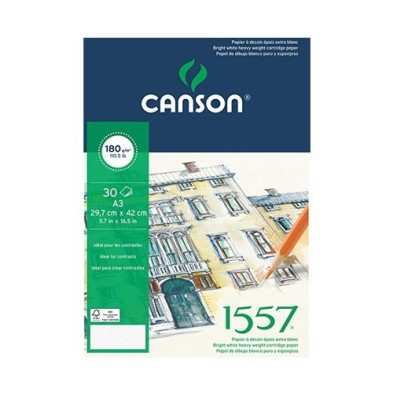  Fine art shop - 1557 Canson (Glued Pad), 30h., 180 gr., 29.7x42 cm. | totenart.com