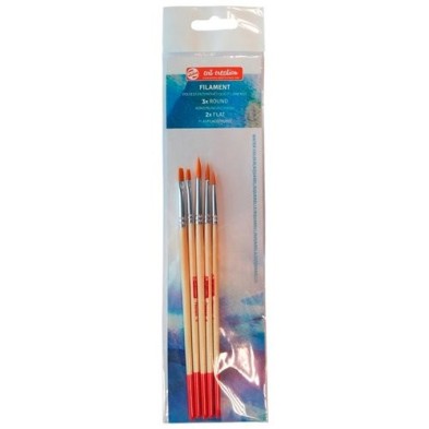 Fine art shop - Set 5 Brushes Filament, Round and Flat, Art Creation | totenart.com