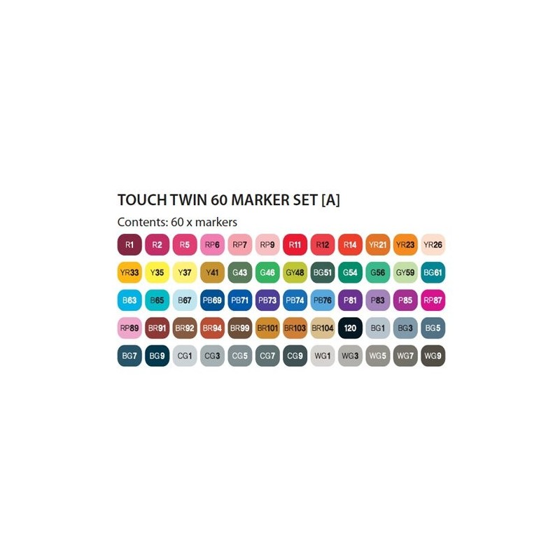 Fine art shop - TOUCH TWIN 60 brush marker set A | totenart.com