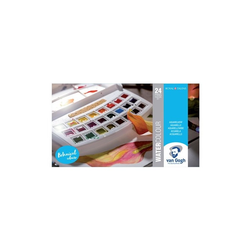 Fine art shop -Box Van Gogh Watercolour 24 1/2 godets & brush | totenart.com