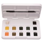 Fine art shop - Box 12 watercolors Van Gogh 1/2 godet and brush| totenart.com