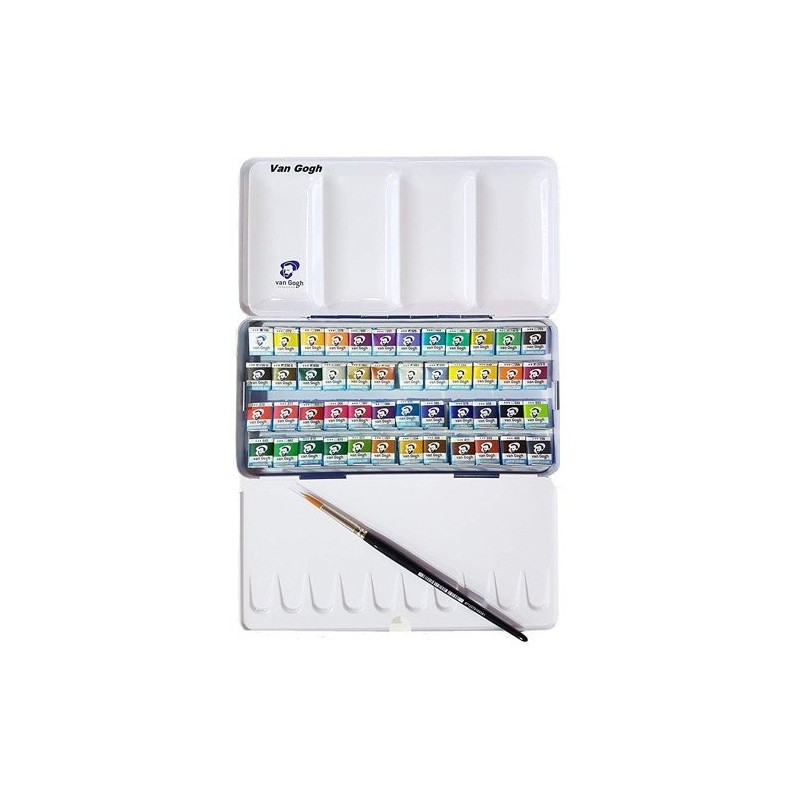 Fine art shop -Box Van Gogh Watercolour 24 1/2 godets & brush | totenart.com