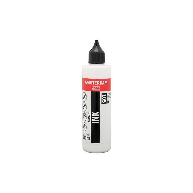 Fine art shop - Amsterdam Acrylic Ink Titanium White 105 (100ml.) | totenart.com