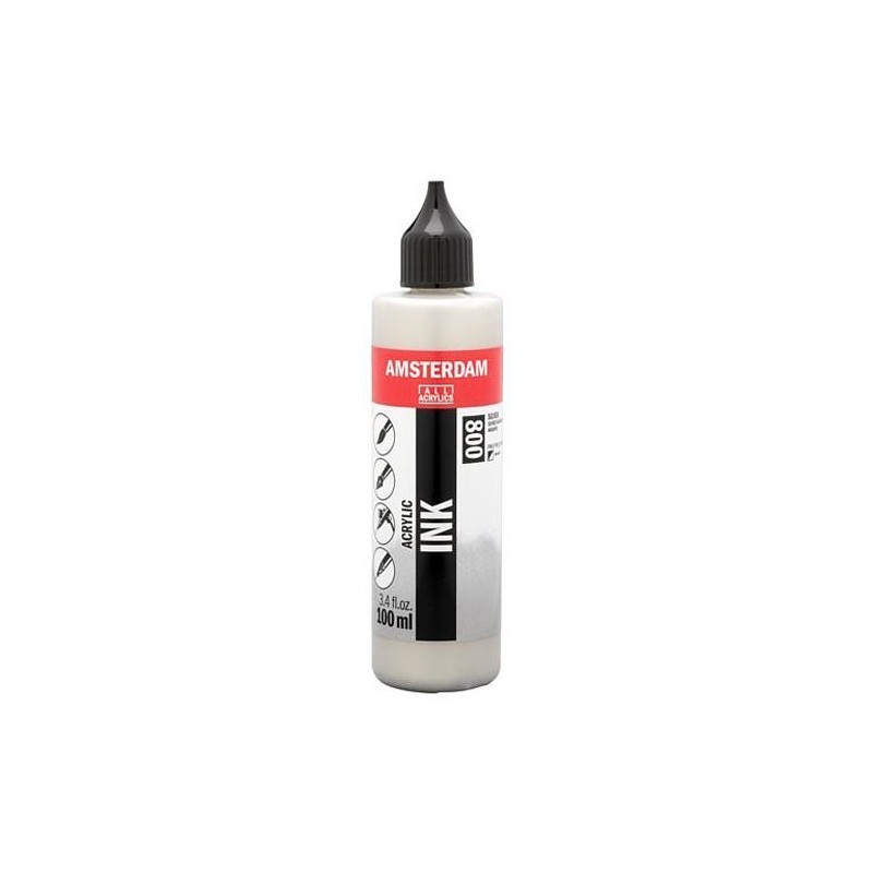 Fine art shop - Amsterdam Acrylic Ink Silver 800 (100ml.) | totenart.com