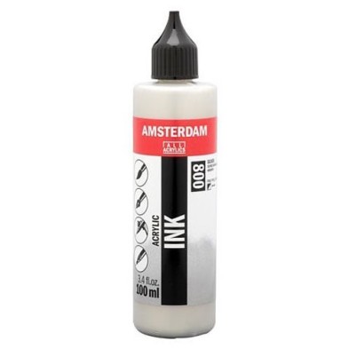Fine art shop - Amsterdam Acrylic Ink Silver 800 (100ml.) | totenart.com