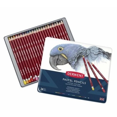 Fine art shop - Pastel pencils Metal box Derwent 24 uds.  | totenart.com