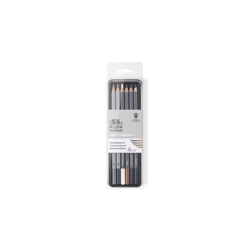  Fine art shop - Sketching pencils box Studio Collection Winsor&Newton 6 uds.  | totenart.com
