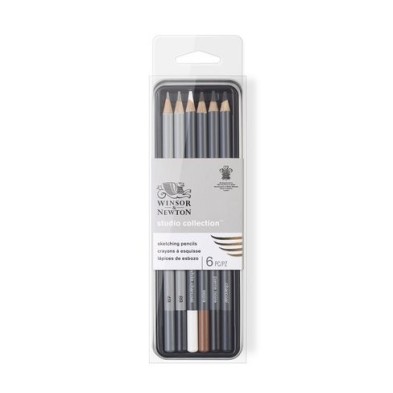  Fine art shop - Sketching pencils box Studio Collection Winsor&Newton 6 uds.  | totenart.com
