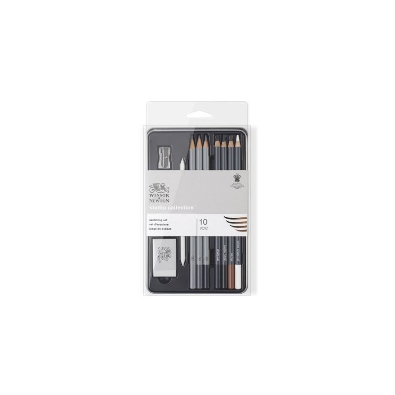  Fine art shop - Sketching pencils box Studio Collection Winsor&Newton 10 uds.  | totenart.com