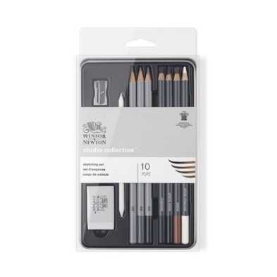  Fine art shop - Sketching pencils box Studio Collection Winsor&Newton 10 uds.  | totenart.com