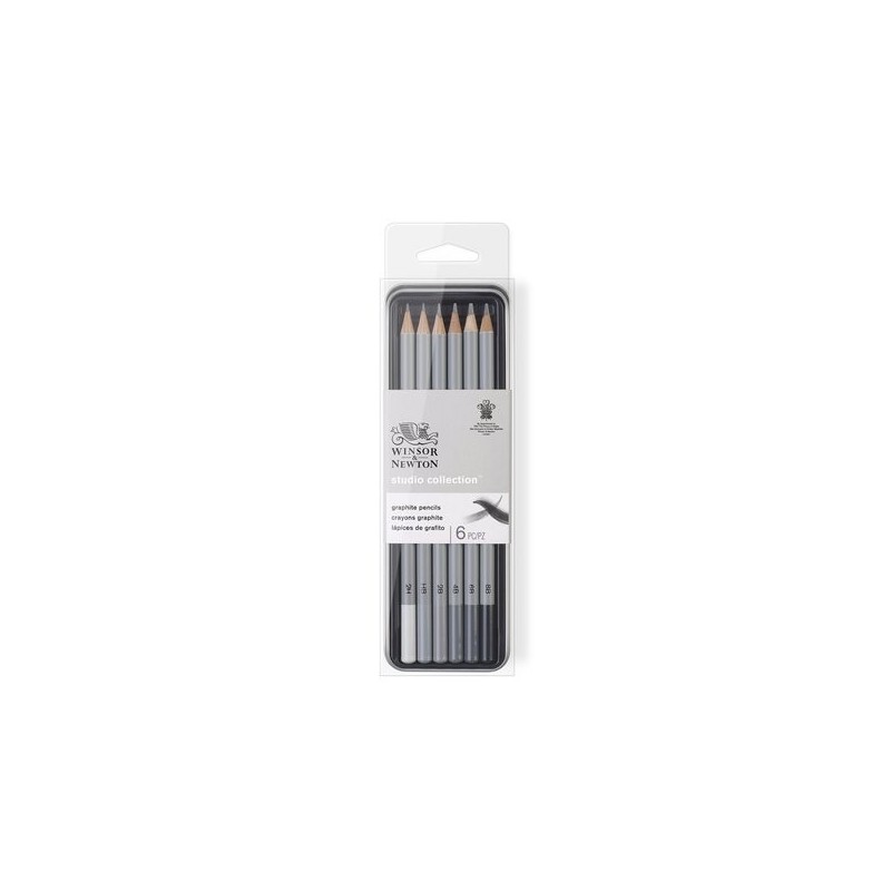  Fine art shop - Graphite pencils box Studio Collection Winsor&Newton 6 uds.  | totenart.com