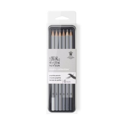  Fine art shop - Graphite pencils box Studio Collection Winsor&Newton 6 uds.  | totenart.com