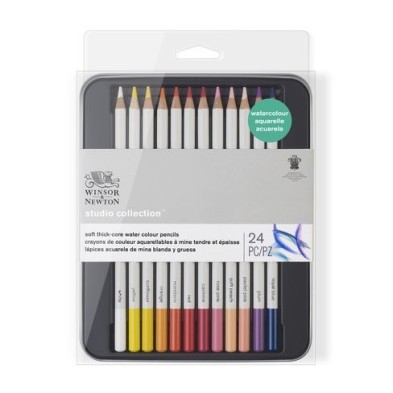  Fine art shop - Watercolor pencils box Studio Collection Winsor&Newton 24 uds.  | totenart.com