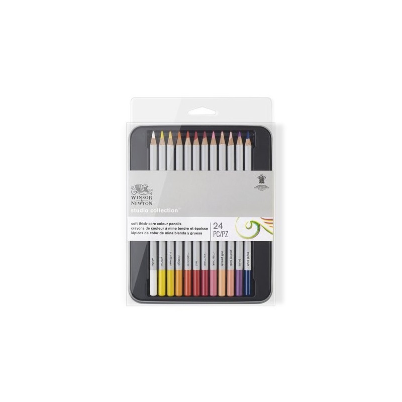  Fine art shop - Colour pencils box Studio Collection Winsor&Newton 24 uds.  | totenart.com
